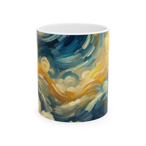 Van Gogh Starry Night Mug: Artistic Ceramic Coffee Cup