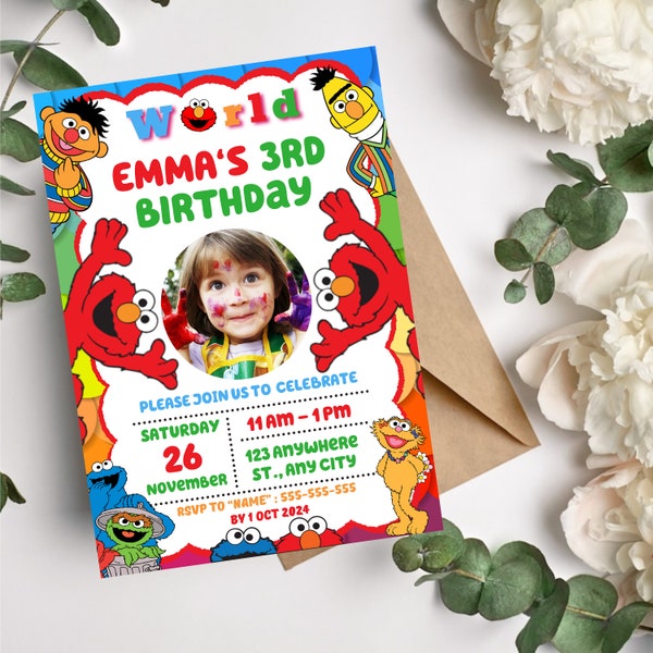 Editable Birthday Invitation, Birthday Invitations, Template Editable-Printable, For Boy and Girl Kids invitation, Invite Instant Download.