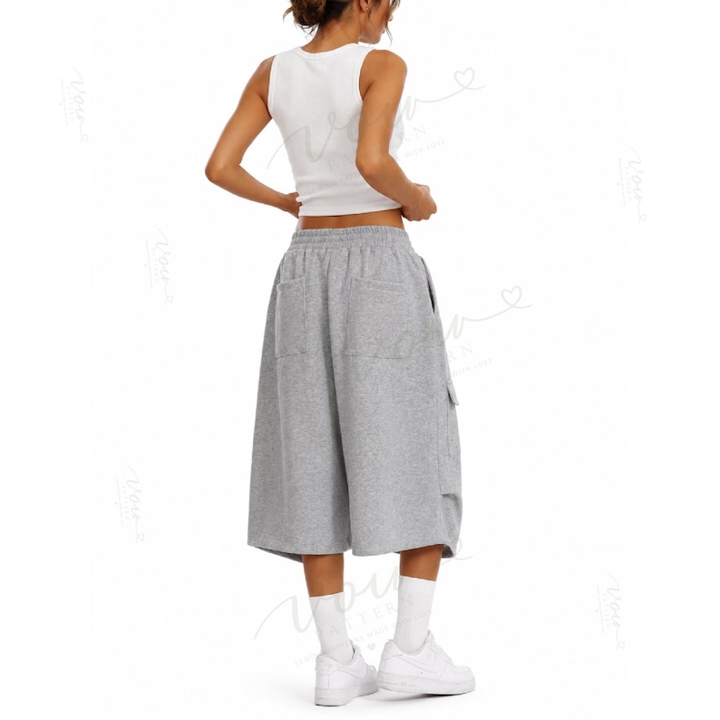 Cargo Culottes PDF Sewing Pattern | Women's Wide Leg Shorts Pattern | XS-5XL | A4, US Letter & A0 | Instant Download image 2