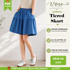 Skort Sewing Pattern PDF | Women’s Mid-Rise Wide Leg Pants | DIY  Sewing Pattern | Comfortable Loose Fit Trousers | Summer Fashion Sewing