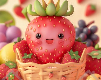 Kawaii Art Pastel Cute Characters Printable Art | 50 Digital Downloads | Cute Pastel Decor | Instant Download JPEG Prints