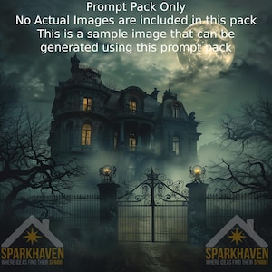 Vintage Horror Halloween Prompts: MidJourney AI Art (Instant Download)