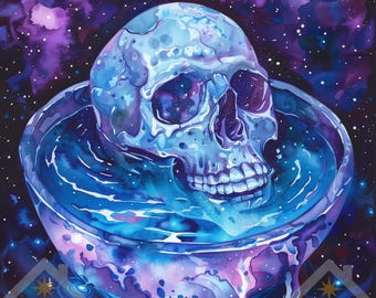 Mystical Crystal Skulls & Witchy Decor: 50 Gothic JPEG Downloads (1024x1024)