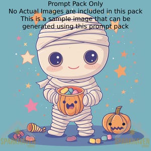 Halloween Sticker Clipart AI Prompts: 50 Midjourney Optimized Prompts (Instant Download)