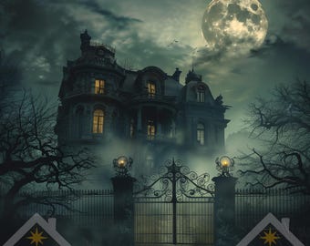 Vintage Horror Halloween Art: 50 Spooky Gothic Prints (Digital Download)