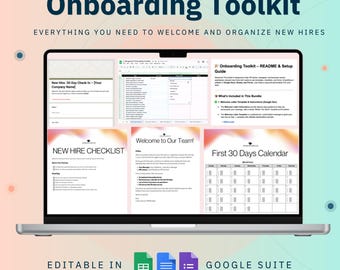 New Hire Onboarding Toolkit – Checklist, Welcome Letter (Google Docs, Sheets)
