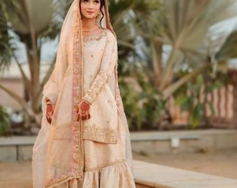Pakistani white Bridal/Nikkah  Dress
