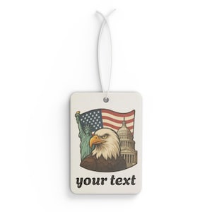 Patriotic Car Air Freshener, USA decor, American flag scent holder, gifts for veterans, car accessory, Independence Day