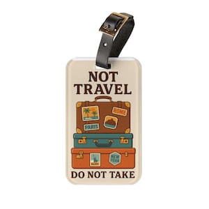 Quirky Luggage Tag - Vintage Travel Design, Funny Gift for Travelers, Unique Accessory for Suitcases and Bags, Vacation Essentials, [...]