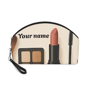 Personalized Makeup Bag, Cosmetic Pouch for Beauty Lovers, Ideal Gift for Her, Birthday, Travel Essential, Custom Name Design