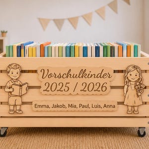 Regalo di addio personalizzato per l'asilo nido | Bambini dell'asilo nido 2025/2026 | Regalo per il gruppo dell'asilo nido | Scatola in legno con nome