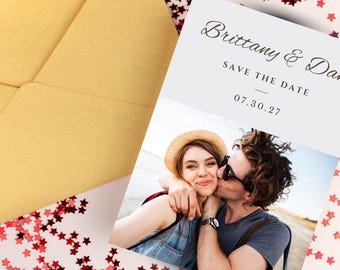 Elegant Minimalist Save the Date Template: Canva Editable (Digital Download)