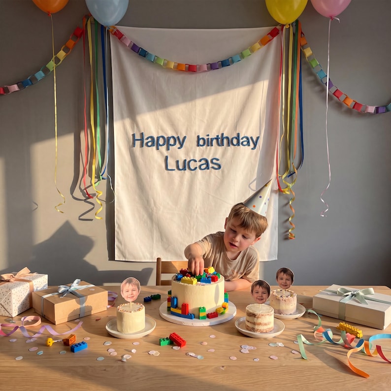 Personalisierte Baby Geburtstagsbanner, Neugeborene Name Tapisserie, Süßer Geburtstag Hintergrund, Prinzessin Party Banner, Mädchen Erster Geburtstag Zeichen Bild 5