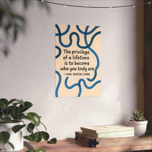 carl jung wall art, carl jung, therapy office decor, psychology quotes, philosophy quote, self awareness, personal growth, mental health