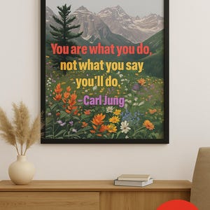 carl jung poster, carl jung, therapy office decor, psychology quotes, jung, philosophy quote, self awareness, personal growth, mental health