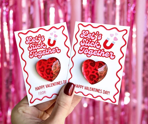 Valentines Holographic Heart Magnet Cards | Kids Classroom Valentines Day  Favors Exchange - Etsy Israel