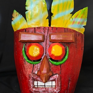 Aku Aku Cosplay Mask | From Crash Bandicoot | 1:1 High-Strength Resin Replica