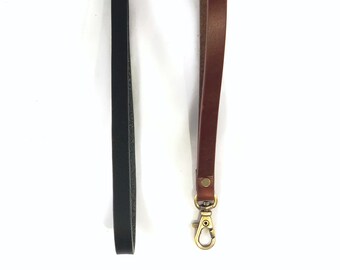 Leather Wristlet (Bourbon Brown or Black)