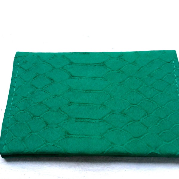 Leather Card Case - Python - Traditional Foldover