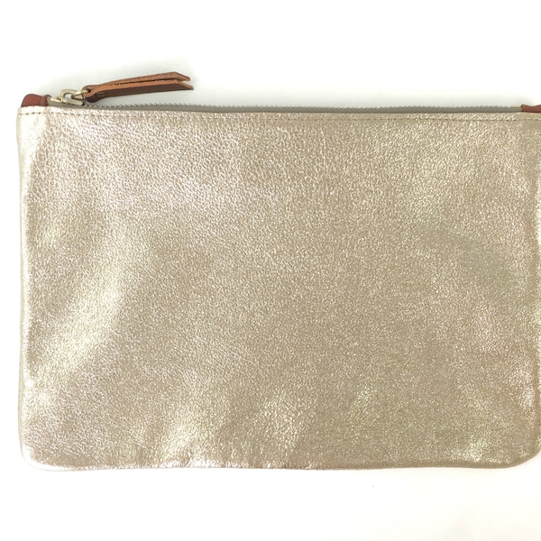 Large Leather Clutch - Etsy