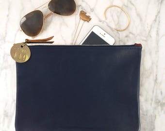 Large Leather Clutch (multiple colors)