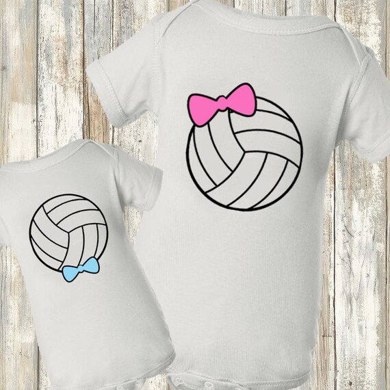 Volleyball Baby One Piece and Toddler Bow Tie or Hair Bow Etsy