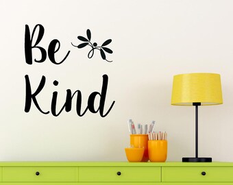 Be Kind Floral Decal-Be Kind Wall Decor