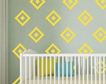 Diamond Wall Decal, Southwestern Decals, Diamonds Decal, Southwestern Decals, Diamond Shape Decals, Diamond Chevron