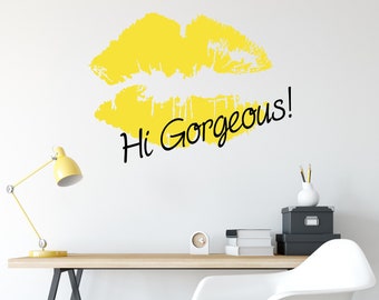 Lips Wall Decal Etsy