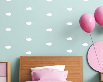 Mini Clouds Decal, Cloud Wall Decals, Nursery Wall Decal, Small White Clouds Stickers, Mini Cloud Nursery Wall Decor, Nursery Cloud Wall Art