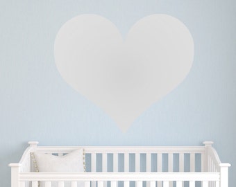 Heart Wall Decal, Large Heart Wall Decal, Heart Decal, Large Heart Decal, Silver Heart Vinyl Decal, Heart Decals