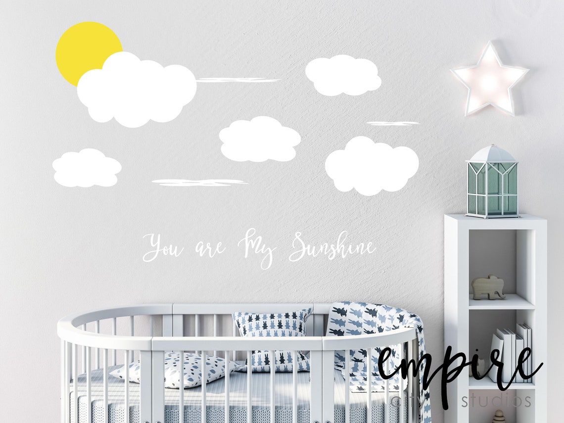 You Are My Sunshine Wall Decalclouds Wall Decalsclouds and Etsy
