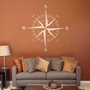 Etsy Pick-Compass Decals, Nautical Decal, Compass Rose, Nautical Wall Decal, Fathers Day gifts, Holiday Gifts image 1