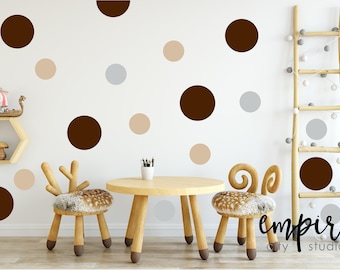 Polka Dots Decal-Circles-Bubbles Stickers-Boys Nursery-Personalization-Custom Name-Dots Vinyl Decals-Wallpaper-Pattern