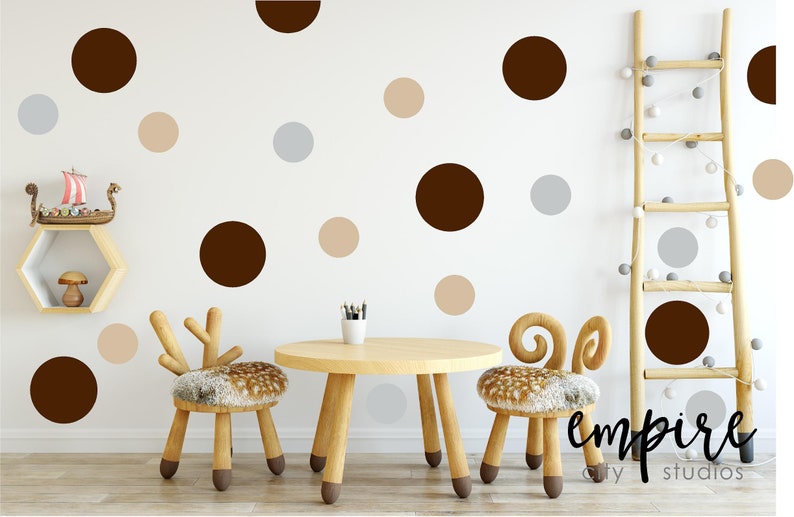 Polka Dots Decal-Circles-Bubbles Stickers-Boys Nursery-Personalization-Custom Name-Dots Vinyl Decals-Wallpaper-Pattern zdjęcie 1