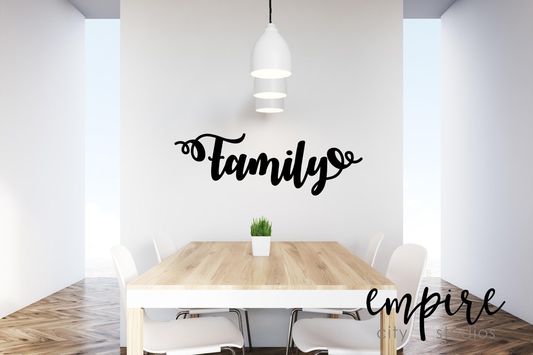 Family Word Decalfamily Vinyl Decalhome Decorfamily Wall Etsy