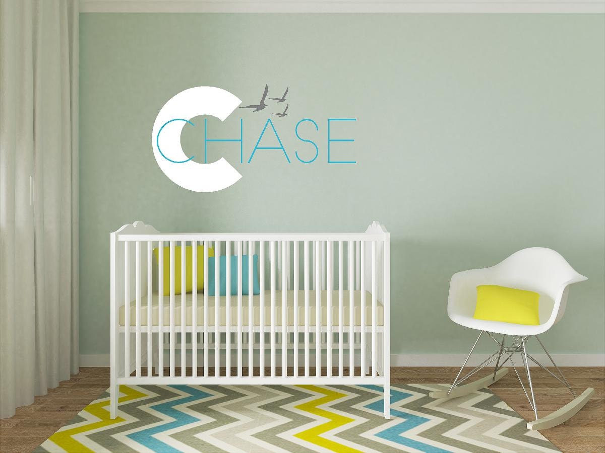 Boys Name Decals nursery wall decals beach theme decal baby Etsy