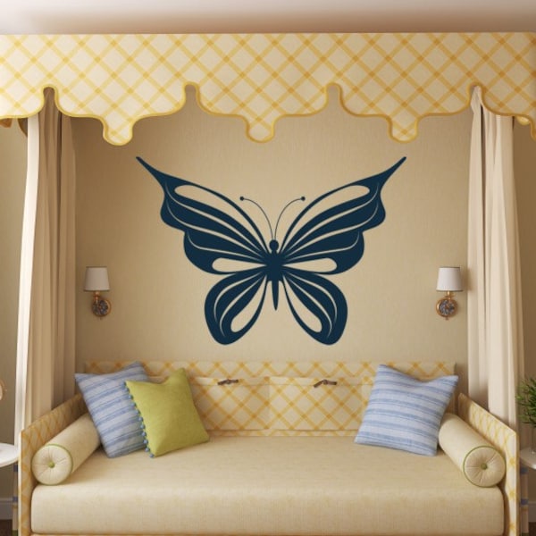 Large Butterfly Decal Vinyl Wall Art Girls Butter Fly wall decals