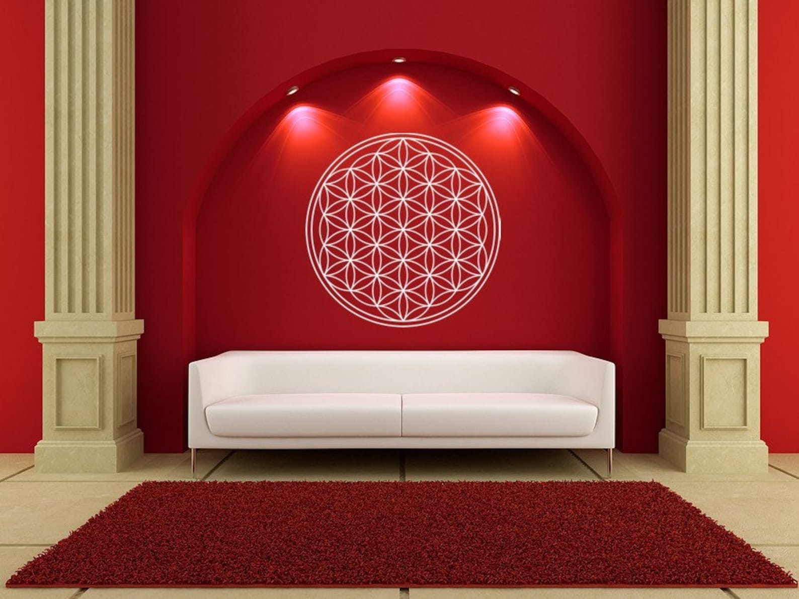Flower of Life Vinyl Wall Decal Flower of Life Decal Seed of Etsy