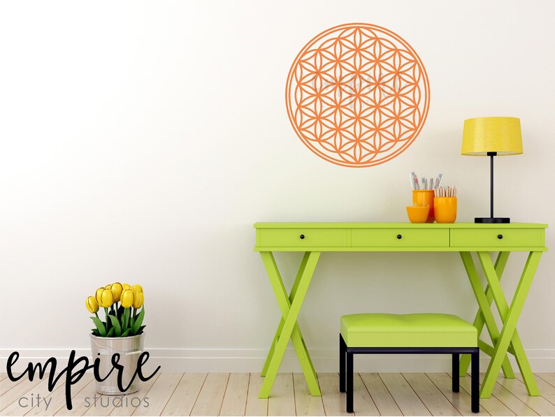 Flower of Life Vinyl Wall Decal Flower of Life Decal Seed of Etsy