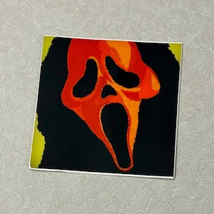 Scream ghost face sticker
