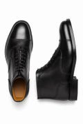 Men’s Black Leather Dress Boots – Handmade Cap Toe Oxford Boots