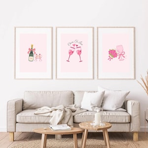 Wall Art Set Of 3 Blush Pink Printable Decor Trendy Wall Art Digital Download Wall Art Printable Wall Art Home Decor Minimalist Wall Art