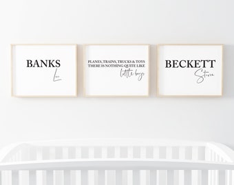 Boys Bedroom Wall Art, Set of 3 Prints, Boy Nursery Decor, Printable Wall Art, Kids Room Decor, DIGITAL DOWNLOAD