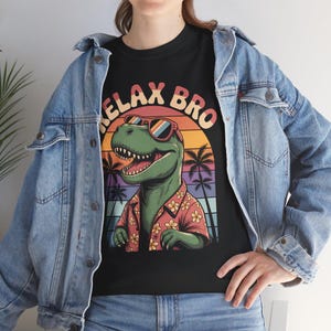 Dinosaur Graphic T-Shirt | Unisex Heavy Cotton Tee | Retro Jurassic Shirt | Cute Dino Top | Funny Prehistoric Graphic Tee