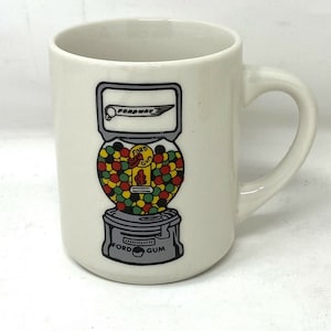 Vintage Fordway Gum Gumball Machine Ceramic Mug Coffee Cup