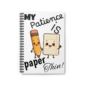 Adorable Spiral Notebook for Students, Cute School Supplies, Funny Gift for Writers, Journaling & Note-Taking, Back to School