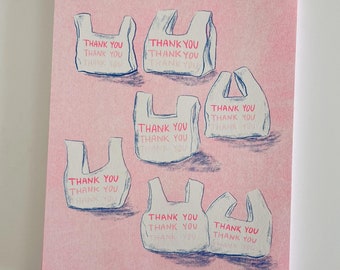 Riso Print - THANK YOU thank you