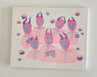 Riso Print - Devil Babes