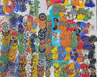 Handgjorda Maasai-pärlörhängen, diverse afrikanska smycken i grossistledet